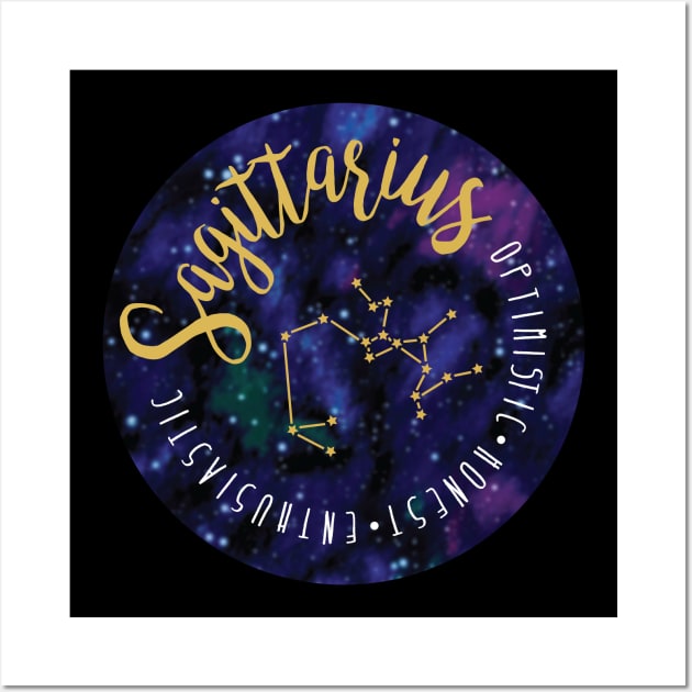 Sagittarius Zodiac Wall Art by CreativeHermitCo